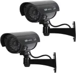 Doduos 2 lauko kamerų rinkinys su led lempute, netikra kamera, muliažas, muliažas, lauko stebėjimo kamera, skirta naudoti patalpose ir lauke
