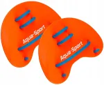Orange Treniruočių irklai plaukiojimui ant pir&scaron;tų su guma Aqua-sport Oranžinis