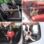 &Scaron;unų priekinės sėdynės automobilinė kėdutė mažiems ir vidutiniams &scaron;unims su saugos diržu, sulankstomas &scaron;unų pledas, automobilio sėdynės užvalkalas, keleivio sėdynės vandeniui atsparus transportavimo krep&scaron;ys, juodas