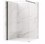 Walk-In du&scaron;o sienelė Rea Flexi, Transparent / Juodas, 70 cm