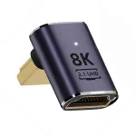 Chenyang Cy Hdmi 2.1 konverterio adapteris, Hdmi Male į Female 90 laipsnių kampu auk&scaron;tyn žemo profilio Uhd prailginimo konverterio adapteris