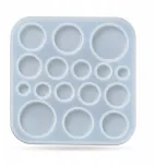 Silikoninė forma kabo&scaron;onams, plok&scaron;čia apvali, 91x91x5mm, 1vnt