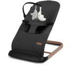 Baby Rocker &ndash; reguliuojamas, ergonomi&scaron;kas kūdikio supamasis krėslas nuo gimimo iki 9kg &ndash; ne&scaron;iojamas, supamasis krėslas, kūdikio sūpynės su 3 ta&scaron;kų diržu, neslystančiais elementais ir nuimamu žaislu (juodas)