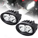 Beilan 2 vnt. motociklų papildomi Led 20w apvalūs Led rūko žibintai 12v 24v projektoriaus Led ta&scaron;kinis motociklo 1800lm papildomas priekinis žibintas