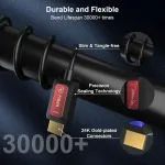 8k &scaron;viesolaidinis Hdmi kabelis 15 m, 48 Gbps didelės spartos Hdmi 2.1 kabelis 8k@60hz 4k@120hz Dolby/dynamic Hdr/hdcp 2.3/earc 8k &scaron;viesolaidinis kabelis su viena kryptimi, suderinamas su Blu-ray/tv