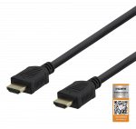 HDMI kabelis DELTACO Premium High Speed, 4K UHD, 1m, juodas / HDMI-1010-K / R00100003