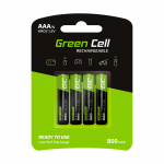 Green Cell Žalias Cell Rechargeable Batteries 4x AAA HR03 800mAh