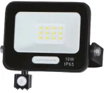 10W LED prožektorius su judesio davikliu, juodas, 6000K