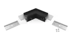 LED juostos profilio LINEA20 120 laipsnių kampinis sujungimas, juodai anoduotas