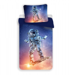 Patalynė su mikrofibry 140x200 Astronauta mėlyna kolorowa poszewka 70x90