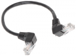 Goobay RB-LAN CAT 5e Jungiamasis laidas 1x 90 kampinis, U/UTP, juodas - Laido ilgis 0,25 m