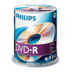 1x100 Philips DVD-R 4,7GB 16x SP
