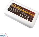 Vienspalvių LED juostų valdiklis RF 2.4G DC 12-24V 10A