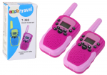 Lean Toys Walkie Talkie Walkie Talkie Rožinė, Range 3km, For Children