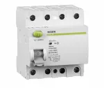 Noark Skirtuminis automatinis jungiklis Noark Ex9L-N 108361 4P 25A A 30mA 400V 50Hz IP20 pilkas