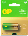 GP Battery GP - Ultra Alkaline C baterijos, 14AU/LR14, 1,5 V, 2 vnt. pakuotė