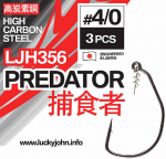 Kabliukai Ofsetiniai Lucky John Predator Nr 1/0