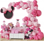 Realprices Balionų girliandų rinkinys, Minnie Mouse mini gimtadienio balionai, 111 detalių