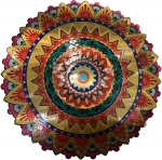 Dantų &scaron;epetėlis Realprices Kabantis suktukas-vėjo gaudyklės ornamentas 12 colių 3D mandala taikos sodui