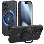 Tech-Protect MagRing MagSafe dėklas skirtas Apple iPhone 17 - matinis juodos spalvos