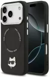 Karl Lagerfeld Choupette Pin MagSafe dėklas skirtas Apple iPhone 17 Pro Max juodos spalvos