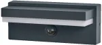 12,5W LED fasado &scaron;viestuvas ENDURA STYLE ROBUST, tamsiai pilkas, 3000K, su judesio davikliu, IP54