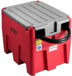 Ne&scaron;iojamas dyzelino ir benzino bakas, 220L degalų perpylimo bakas, 12V elektrinis siurblys, dyzelino talpykla, kuro saugojimo bakas, raudonas ne&scaron;iojamas kuro bakas