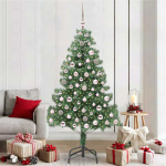 Kalėdų eglutė su 300 LED s stovu Žalia 210 cm PVC