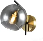 Sieninis &scaron;viestuvas GLOBE ELEGANCE, E14, aukso/dūmų sp.