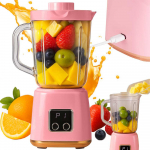 Plakiklis Ne&scaron;iojamas usb belaidis smoothie blenderis - kokteilių indas, rožinis