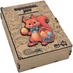 PUZZLEOK medinė dėlionė Voveraitė su margučiais 62 detalės