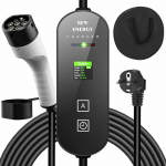 Azyvum EV įkrovimo kabelis Type 2 į Schuko, 3.5 kW 16 A, su skaitmeniniu ekranu