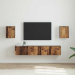 TV staliukas TV sieninė spintelė 2 pcs Senovinis medis 30 x 31 x 40 cm