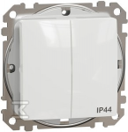 Schneider Electric Jungiklis SCHNEIDER Sedna Desing, 2 klavi&scaron;ų, IP44, baltas; SDD211105