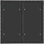Lauko baldų komplektas Sodo Sofų Rinkinys 6 vnt. Juoda poliratanas