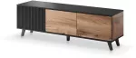 RANDOM RTV-1 TV-stand, color: wotan oak/juodas