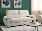 Beliani 3-vietė sofa VOGAR &scaron;viesiai smėlio spalvos