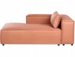 Sofa Beliani De&scaron;ininis &scaron;ezlongas BRANDE auksinės rudos spalvos