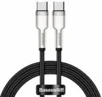 Baseus Cafule serijos duomenų perdavimo ir įkrovimo kabelis | USB-C į USB-C | 100 W | 1 m | juodas