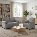 Sofa Sofos komplektas 2 vnt. &Scaron;viesiai pilka Aksomas