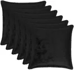 Pagalvėlės užvalkalas 6 pcs HOUTEN Juoda 50 x 50 cm Flanelė