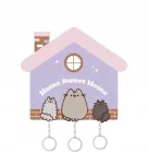 Pusheen magnetinė raktų kabykla su 3 pakabukais