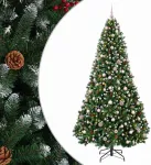 Dirbtinė kalėdinė eglutė, žalia su žaisliukais 180 cm 300 LED