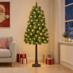 Dirbtinė Sulankstoma Kalėdų Eglutė 120 cm 150 LED &Scaron;ilta balta