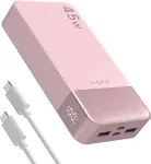 JUOVI i&scaron;orinė baterija 20000 mAh 45 W USB-C su 4 prievadais ir LED ekranu J2621