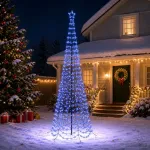 LED spiralinė Kalėdų eglutė su smaigu EKENAS 300 cm 475 LED