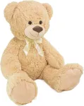 Myteddyworld Brubaker Xxl pliu&scaron;inis me&scaron;kinas, 100 cm, mink&scaron;tas žaislas, smėlio spalvos