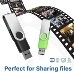 Woooolken usb atmintinė 2 gb, 10 vnt., 2.0 atmintinė su pasukamuoju mechanizmu, metalinė duomenų saugykla, usb atmintinės, 10 vnt. pakuotė (10 spalvų)