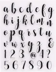 Arriettycraft skaidrūs spaudai mažosiomis raidėmis, abėcėlės skaičiais kortelių gamybai, dekoravimui ir "pasidaryk pats" scrapbooking'ui