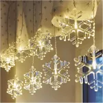 Emos Led Sniego snaigės girlianda, 84 cm, &scaron;iltai balta, vidaus/lauko